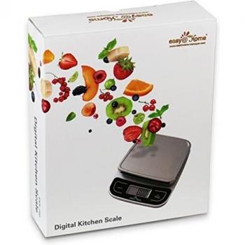 Easy@Home Báscula de Cocina Digital 5 kg o 11 lbs - Báscula del alimento con una alta precisión 1g multifunción - Báscula de medición