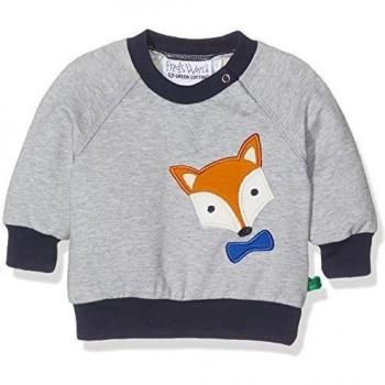 Fred's World by Green Cotton Fox Sweat, Sudadera para Bebés, Gris