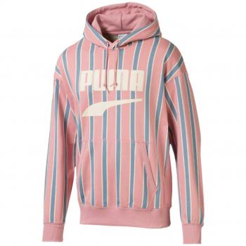 Puma Downtown PO Graphic Bridal Rosa-AOP - Sudadera con Capucha para Hombre Rosa M