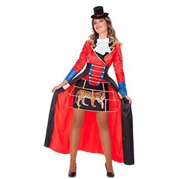 Disfraz para Adultos My Other Me Domadora M/L, incluye vestido de domadora con detalles en dorado, cinturón negro, gorra a juego y medias altas