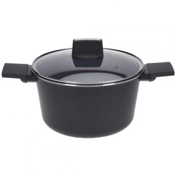Cazuela con Tapa Excellent Houseware, Utensilio de Cocina, Olla para Guisar Comida, Dimensiones 20 x 12.5 cm y 24 x 14 cm