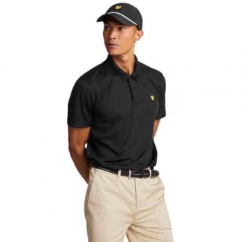Lyle & Scott Men's XL Black Golf Performance Polo Shirt