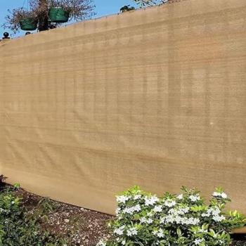Malla de Sombreo y Ocultación 1,5x10m Beige 95% para Jardines, Terrazas y Parcelas