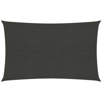 Toldo de vela gris antracita HDPE 160 g/m² 2,5x4 m
