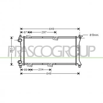 Radiador de refrigeración del motor PRASCO FT121R005 para FIAT 46777410, 46825900