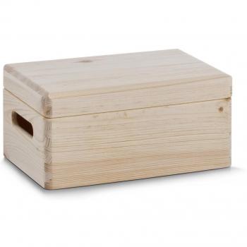 Zeller 13150 Caja Multiusos con Tapa, Madera, Marrón, 30x20x14 cm