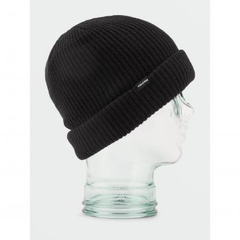 Gorro de punto Volcom Sweep Lined - Negro, Talla Única, material suave y cálido, diseño clásico de punto con forro interior para mayor comodidad