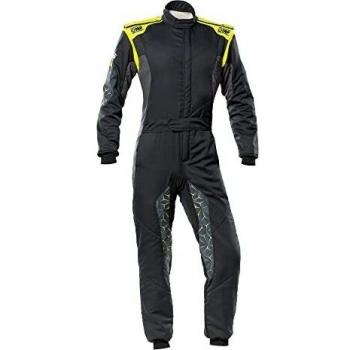 Traje de Carrera OMP Tecnica Hybrid Negro/Amarillo Talla 64