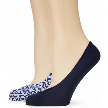 Tommy Hilfiger Th Women Print Footie 2p Calcetines, Rosa