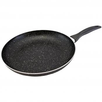 San Ignacio Teide Sartén con Revestimiento en mármol, diámetro de 24 cm, Aluminio, Negro