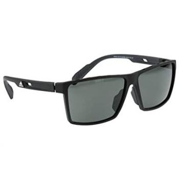 Adidas Originals Matte Black Polarized Rectangle Sunglasses 60mm