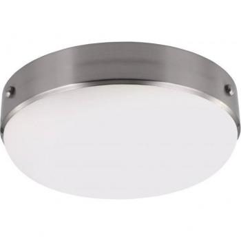 Lámpara de techo Cadence, empotrada, 2 luces, acero cepillado y níquel pulido, E27