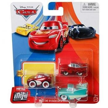 Disney Pixar Cars - Mini Racers 3 Pack - FLO, Red Ramone and Cruisin Lightning Mcqueen