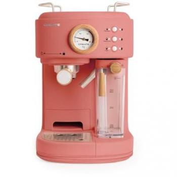 Cafetera Express Semiautomática 20 Bar Thera Retro Pro Terracota, Capacidad 1.5L, Depósito de Leche, Bandeja de Goteo, Dos Salidas, 1250W