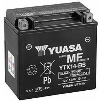 Yuasa YTX14-BS High Performance Maintenance Free Battery, 12V