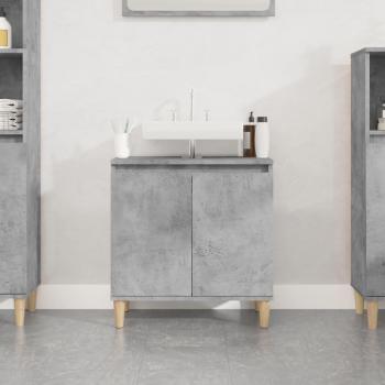 Gabinete de hormigón gris 58x33x60 cm madera multicapa