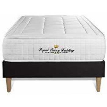 Base tapizada negra con colchón de espuma viscoelástica Balmoral 90 x 200 cm - Altura 24 cm