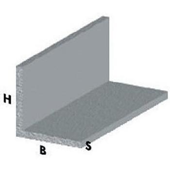 Perfil Esquinero de Aluminio 20x20 mm - 1 m Argento Brillante
