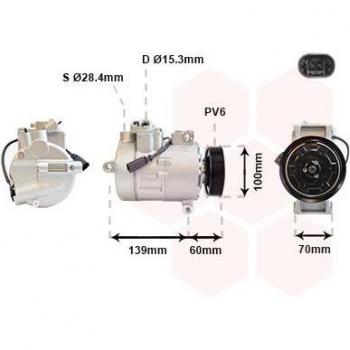 Compresor de aire acondicionado VAN WEZEL 5800K356