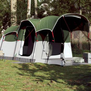 Tienda de campaña familiar túnel impermeable para 8 personas en color azul, gris y verde