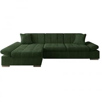 Sofá rinconero Comfivo 152 con función de descanso y caja de ropa de cama, 278x161x76cm