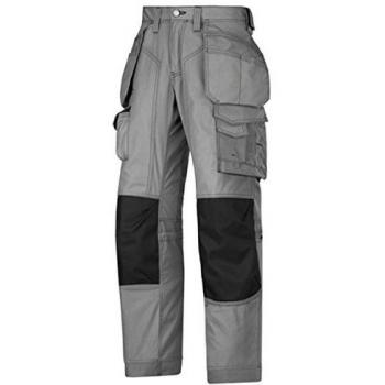 Snickers Workwear 3223 Pantalones, Grau/Schwarz, 148