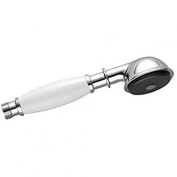 Ducha de Mano Dornbracht Madison de Metal con Mango de Porcelana Blanco, Color Latón, 28002970