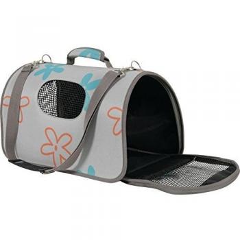 Zolux Flower Grey Pet Carrier for Small Dogs and Cats 21x36x24cm
