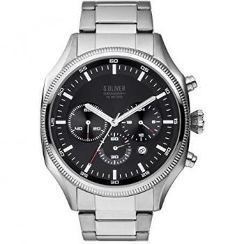 s.Oliver Mens Chronograph Quartz Watch with Stainless Steel Strap SO-3861-MC