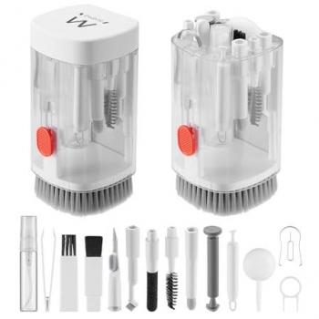 Kit de Limpieza Multifuncional Ewent 21 en 1 para Electrónica y Pantallas con Accesorios y Spray