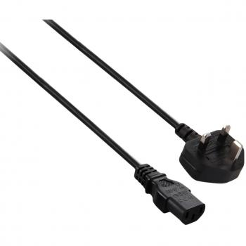 V7 V7E2PCPWRUK-02M V7 Cable de alimentación de CA para ordenador, enchufe R.U. a IEC-C13 negro