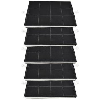 Filtro de carbón Allspares para campanas extractoras compatible con Bosch 00351210/351210, Siemens LZ51600 y Neff Z5114X0 (293x200x23mm)