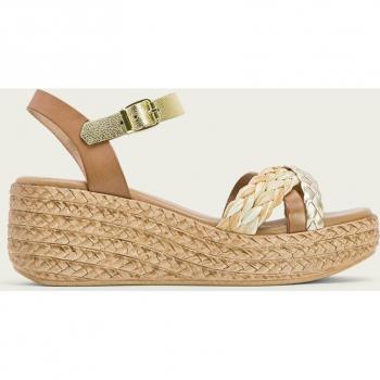 Sandalias de cuña PORRONET TAUPE PLATINO GINA
