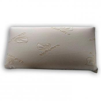 Dormio - Almohada viscoelástica con perfecta adaptabilidad al cuello, Tejido Aloe Vera, Termorregulable, Blanco, 150 cm