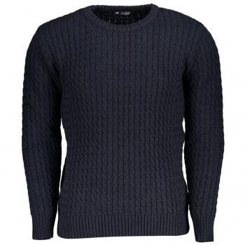 U.S. Polo Assn. Men's Twisted Blue Crew Neck Sweater - XXL