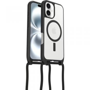 Funda OtterBox React con Cordón MagSafe para iPhone 16 - Transparente/Negra