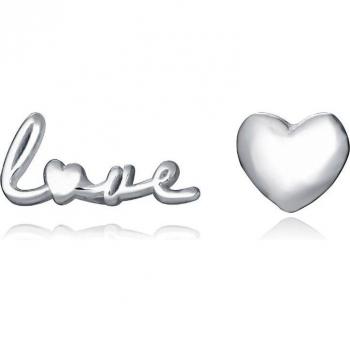 Pendientes Viceroy Love de Plata Bañados en Rodio