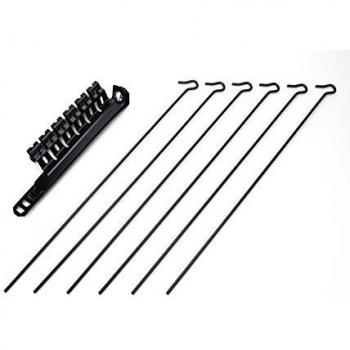 Tenedor de ropa negro para tubo de 8/13 cm - Pack de 6 unidades
