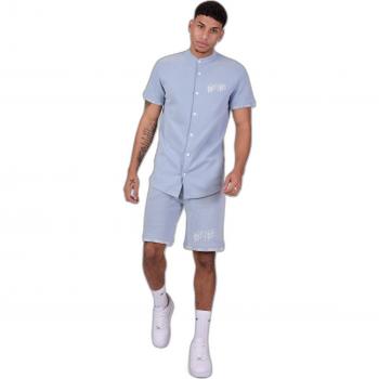 Project X Paris Mao Collar Shirt - Blue, XL