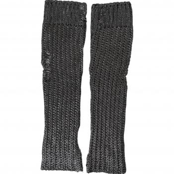 Dolce & Gabbana Grey Fingerless Elbow Length Gloves - Size 7.5/S