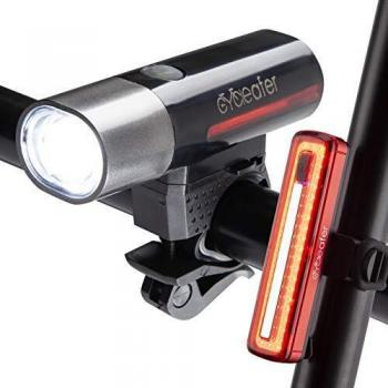 Cycleafer® Luz Bicicleta Recargable USB, GARANTÍA DE 3 años, Luz LED Bicicleta para Carretera y Montaña,Linterna Bicicleta con Luz Bicicleta Delantera, y Luz Trasera Bicicleta