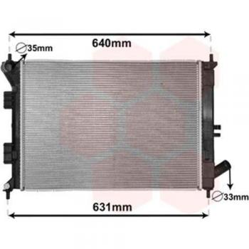 Radiador de refrigeración del motor VAN WEZEL 82002335 - Radiador Internacional 82002335
