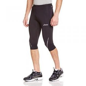 Asics Knee Tight - Mallas para hombre, color negro, talla XL