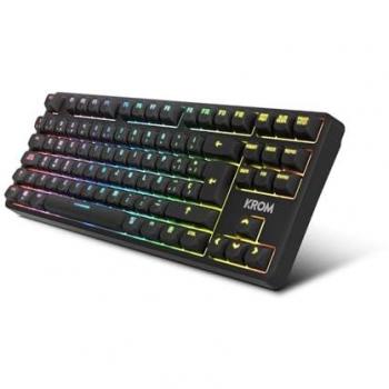 Teclado Gaming Mecánico Inalámbrico Krom Kernel Pro Mini RGB QWERTY Español - Bluetooth 5.3, 2.4 GHz, TKL, Switches Intercambiables