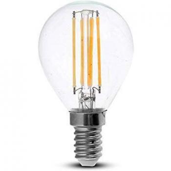 Lámpara LED E14 4W Filamento P45 4000K - 400 lm, Luz Blanca Natural