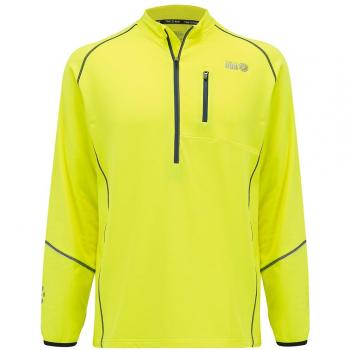 Time to Run Para Hombre Camiseta Térmica De Running Para Invierno De Manga Larga y Cremallera En El Cuello XL 45 - 47 Amarillo