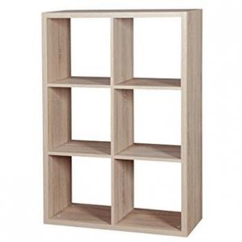 Estantería Abierta Bedford A103 de Aglomerado Laminado en Roble Sonoma, 114x77x32cm