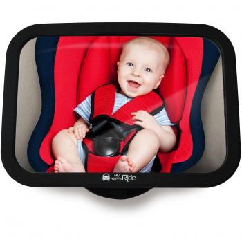 Espejo Hacia Asiento Posterior para Bebés, Espejo Retrovisor Inastillable para ver al Niño/Bebé en Asiento Infantil, espejo de Seguridad, Fácil Instalación, Efecto Antitemblor, Ajuste universal