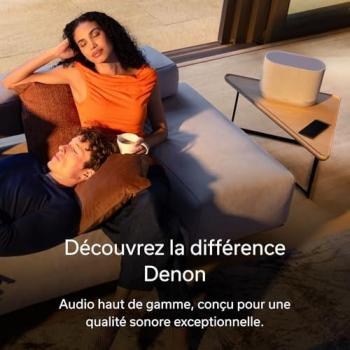 Altavoz Inteligente Denon Home 400 Inalámbrico con Tecnología HEOS, Dolby Atmos y WiFi Tribanda - Negro