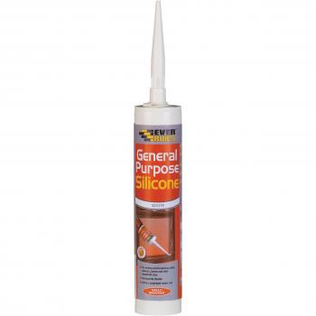 Everbuild 225WH - Burlete de silicona para calafateo